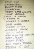 Bob's copy of the setlist